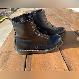 Black Doc Martins. Vegan.  Men’s Size 8.